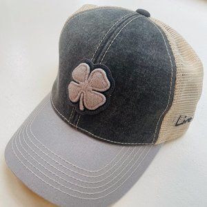 Black Clover Two Tone Vintage Trucker Hat- Grey/Black/Tan